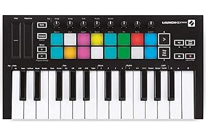 Novation Launchkey Mini [MK3] — Portable 25-Key, USB, MIDI Keyboard Controller with DAW Integration, Chord Mode, and Arpeggiator — for Music Production