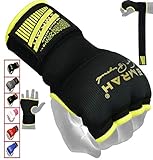 EMRAH PRO Training Boxing Inner Gloves Hand Wraps MMA Fist Protector Bandages Mitts - X (Black, Medium)