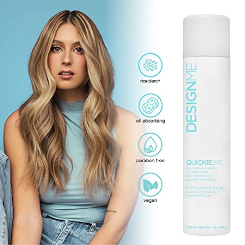 DESIGNME QUICKIE.ME Dry Shampoo Hair Spray for Light Tones OilAbsorbing, ResidueFree Blonde