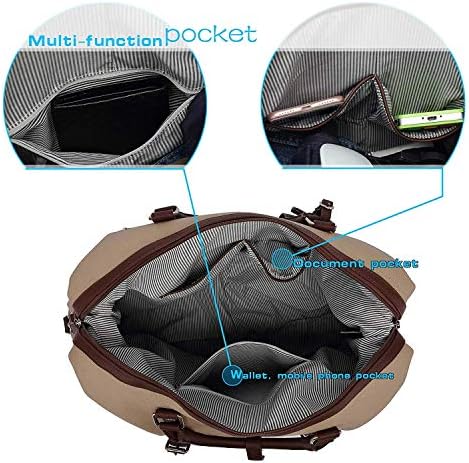Travel Bag with PU Leather is not Easy to Tear and Break, Suitable for Business Trip, Tourism, Camping and Outdoor Activities (Beige-Pu) 9 Travel Bag with PU Leather is not Easy to Tear and Break, Suitable for Business Trip, Tourism, Camping and Outdoor Activities (Beige-Pu)