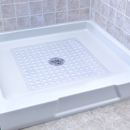 UPC 070631056219, Deluxe Square Shower Mat - Clear 21&quot; X 21&quot;