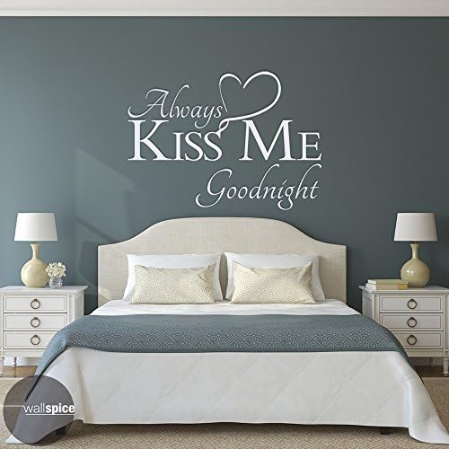 Always Kiss Me Goodnight Vinyl Wall Decal Sticker