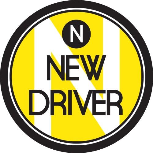 New Driver Car Magnet 5 3/4 " Round