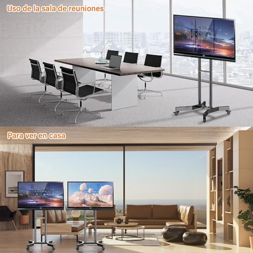 LINK BITS C3265N47 Soporte de TV móvil con Ruedas para televisores de Pantalla de 32” a 65” Pulgadas, hasta 35 Kg (Materiales Reforzado).