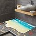 DZT1968 3D Beach Floor Wall Sticker Removable Mural Decals Vinyl Art Living Room Decor