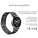 N.ORANIE MOTO 360 2nd Gen Watch Band 20mm Width Stainless Steel Adjustable Strap with Folding Clasp for Moto 360 2nd (Men’s 42mm) and Samsung Gear S2 Classic Smartwatch (3 Pointers-Black)
