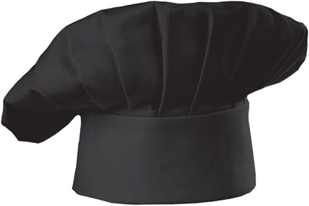 Hyzrz Chef Hat Set of 2 Pack Adult Adjustable Elastic Baker Kitchen Cooking Chef Cap, Black: Home & Kitchen
