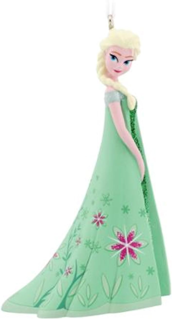 HallmarkDisney Frozen Princess Elsa in Green Dress Christmas Tree Ornament