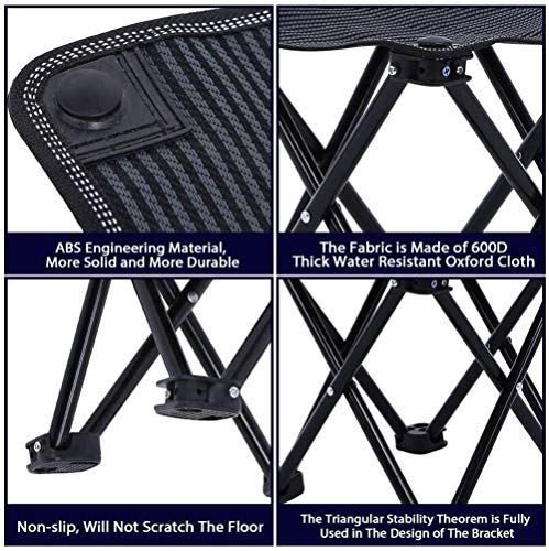 YYZZ Tragbare Campingstühle Outdoor Travel Sitz Angelstuhl Outdoor Lounge Strandstühle mit Getränkehalter und… – Bild 6