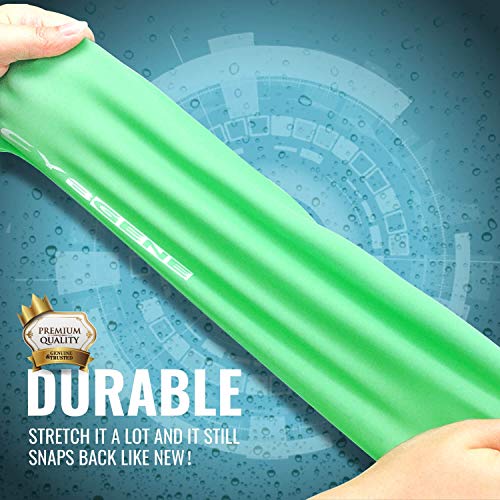 CybGene Silicone Swim Cap for Women and Men,Swim Capris for Long Hair-Size Large-Green