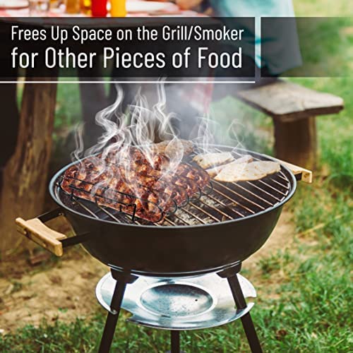 UNCO- Stainless Steel Rib Rack, Holds Up to Full Racks of Ribs