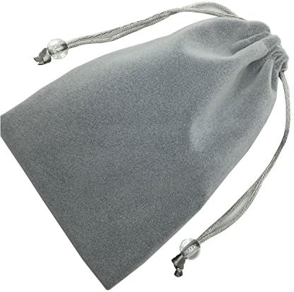 SOSAM 5 Pack Silver Sleeve Pouch Cover Case Pouch Drawstring Closure For iphone small portable electronics device Phone Bag Mobile Pouch (5 Pack Silver)