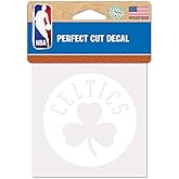 NBA Boston Celtics 4x4 Perfect Cut White Decal, One Size, Team Color