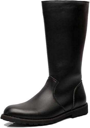 Amazon Yybo メンズ ブーツ 男性用ブーツ ロングブーツ ブラック 男用ブーツ ロングブーツ メンズ ブーツ ロングブーツ シューズ メンズ くつ 靴 ロング丈ブーツ ブーツ メンズ ブーツ メンズ エンジニアブーツ メンズ 靴 Yybo ブーツ