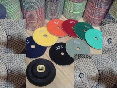 Diamond Polishing Pads 7 inch Wet/Dry 12+1 Pieces Set Pad 3mm Thick Granite Concrete