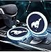 JSAMZ Car Logo LED Cup Pad led Cup Coaster USB Charging Mat Luminescent Cup Pad LED Mat Interior Atmosphere Lamp Decoration Light (Mustang)