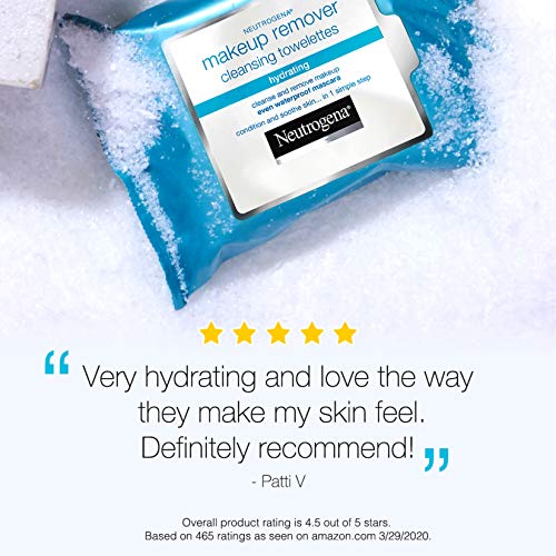 Neutrogena Hydrating Makeup Remover Face Wipes, PreMoistened Facial