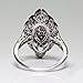 Challyhope Rings, Fashion Elegant Studded Crystal Silver Sapphire Cubic Zirconia Diamond Band Ring Women Jewelry Gift (Silver, 7)