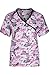 MedPro Women's Printed Medical Scrub Set Mock Wrap Top and Pants