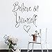Rumas Inspirational Wall Sticker Quotes for Living Room Bedroom - Bathroom Decor - DIY Home Decor Wall Murals - Wall Decals for Kids Room TV Background Office School (Black)
