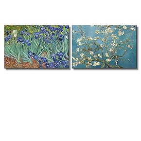 Irises Almond Blossom by Vincent Van Gogh Oil...