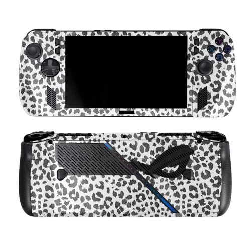 Glossy Glitter Skin Compatible with Asus ROG Ally X - Snow Leopard Print - Prem…