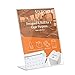 Source One 8.5 X 11 Inches Acrylic Slant Back Sign Holder Ad Frame, Clear Acrylic (SB-85X11)