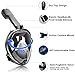 YUDER Full Face Snorkel Mask with 180° Full Face Scuba Mask Snorkeling Mask Breathing & Anti-Fog Anti-Leak Panoramic View Snorkel Set for Adults or Kids,Detachable Camera Mount Pivot Arm and Earplug