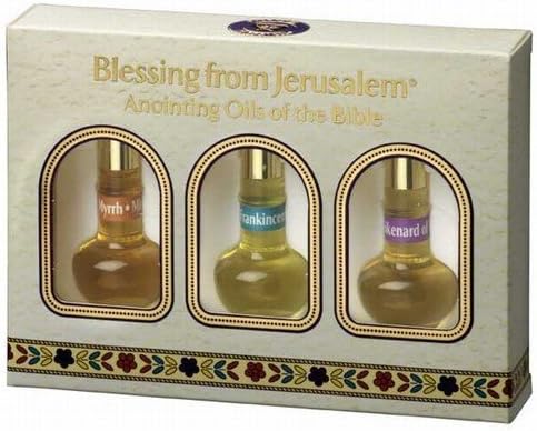 Bible Gift - Anointing Oil from Jerusalem. Anointing Oils of the Bible Trio 3 8 ml.