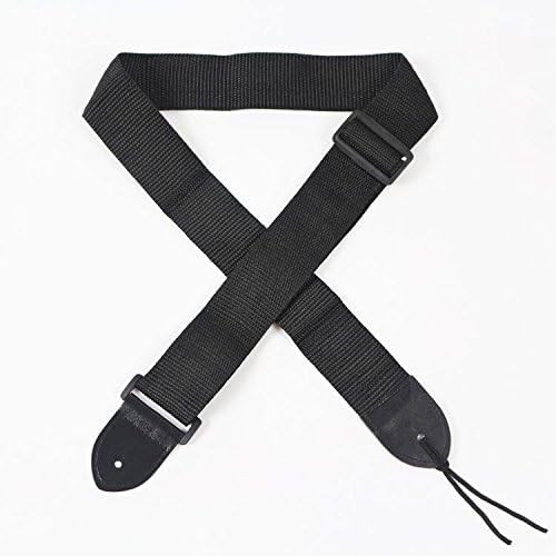 Magik Fulfillment Black Guitar Strap For Acoustic Electric Bass + Guitar Picks, Picks Holder and Strap Locks.