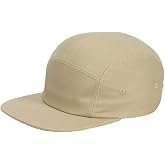 DongKing 5 Panels Baseball Cap Classic Flat Bill Hat Cotton Short Flat Brim Caps