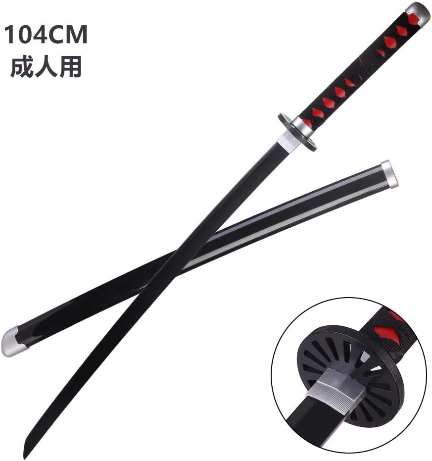 Amazon 鬼滅の刃 日輪刀 竈門 炭治郎 刀 かまど たんじろう 鬼滅 Abs 丸形鞘 Lifewear 竹刃 完成度高い 滅殺 模擬刀 104cm 木製 コレクション 美術刀 道具 刀剣 コスプレ 竈門 炭治郎a番 コスプレ 仮装 通販