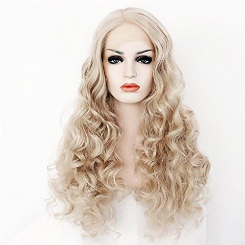 LeyeeBlonde Long Body Wave Wavy Full Wigs Synthetic Lace Front Wigs Heat Resistant Fiber Hair
