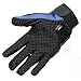 Tonsiki Carbon Fiber Motorcycle Motorbike Cycling Racing Full Finger Gloves (Blue, XL)