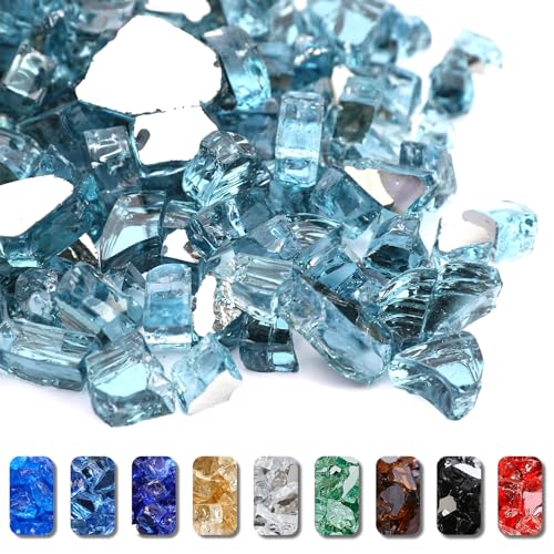 GRISUN Aqua Blue Fire Glass