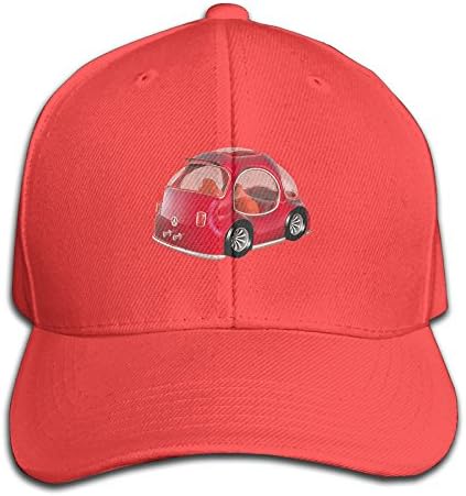 Mens Hats VW Beetle Red Peak Snapback Cap