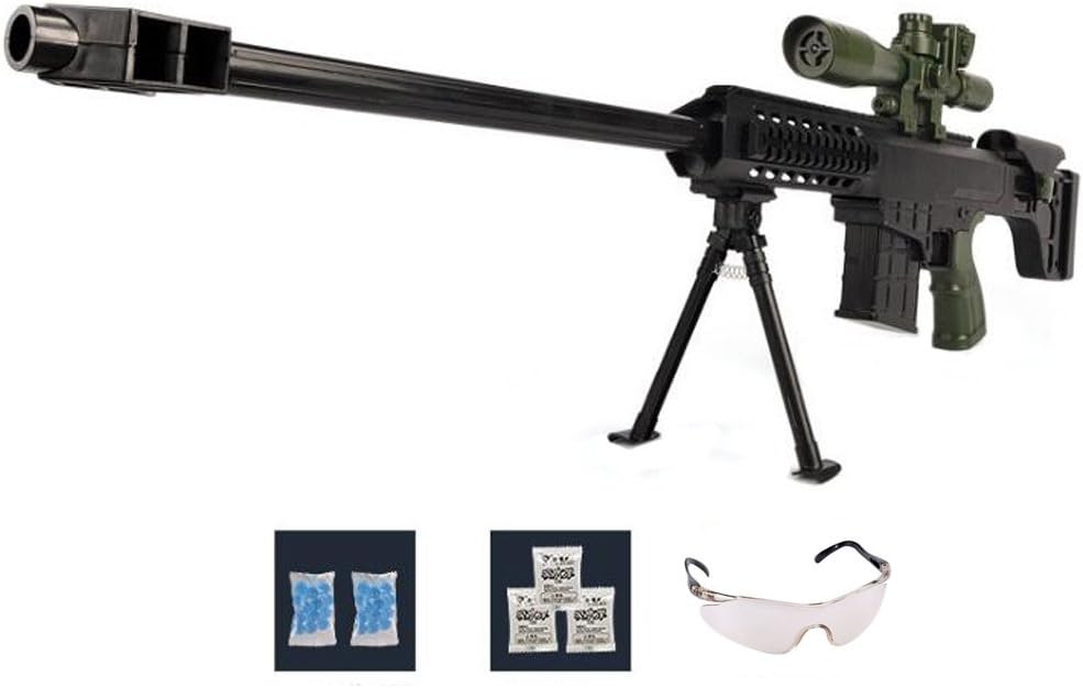 Children's outdoor crystal Bullet Gun toy / Toy Gun Sniper/Infrared Sighting/Ultra Long Range Of Up To 25 Meters/Christmas gift/Giving protective glasses