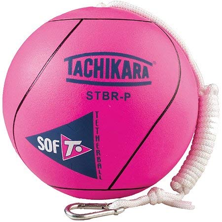 Tachikara STBR-P Sof-T Rubber Tetherball, Pink with Free Pump