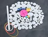 Walfront 64 Kinds Gear Pulley Kit Plastic Belt Worm Set for DIY Cars Robots view 7