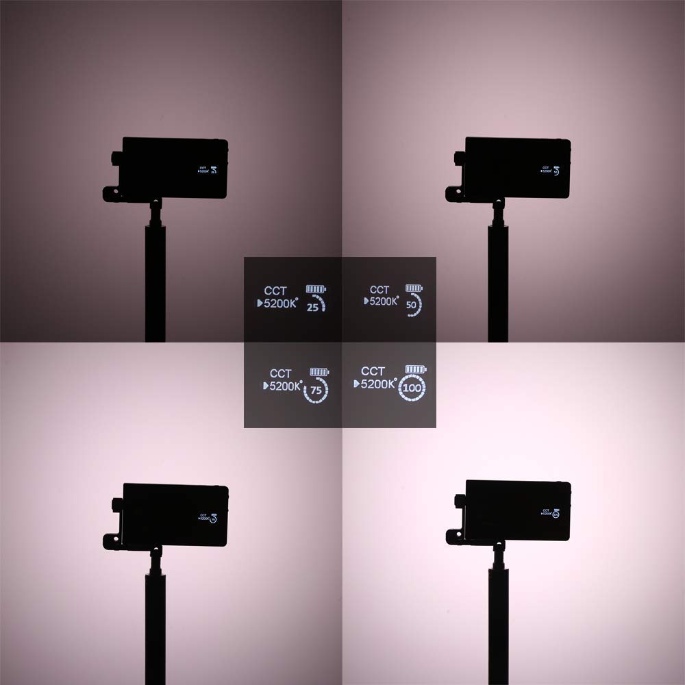 BOLING BL-P1 RGB LED Full Color Camera/Camcorder Light, Pocket Size Rechargeable Video Light with 2500k-8500k Color Range, 9 Common Scenario simulations Vlog with Premium Aluminum Alloy Shell
