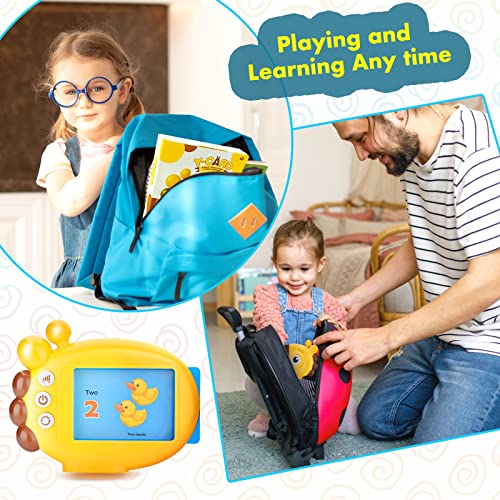 Flash Cards for Toddlers Age 2-6 Years, Smrthume Preschool Learning Toys with 120 Words Audible Flash Cards, Kids Listen and Learn Literacy Fun Early Learning Educational Toys Gift(Giraffe Yellow)