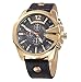 CURREN Original Men's Sports Waterproof Calendar Leather Strap Wrist Watch 8176 Gold Black