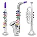 Play & Grow Set of 3 Toy Trumpet, Saxophone, and Clarinet Toy Musical Instrument for Kids and Toddlers
