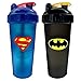 PerfectShaker Hero Series Shaker, Batman/Superman (800ml) Combo