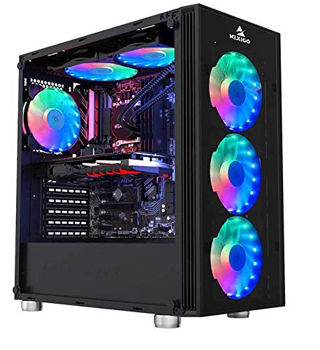 2020 NexiGo Quantum-Flux Gamer Liquid Cooled VR Ready RGB Gaming Computer (Intel 8-Core i7-9700K 3.6GHz up to 4.9GHz, RTX 2060 6GB GDDR5, 32GB DDR4 RAM, 1TB SSD (Boot) + 1TB HDD, WiFi, Windows 10)