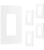 ENERLITES Screwless Double Toggle Switch Wall Plate, Child Safe Dual Cover Standard Size 2 Gang Unbreakable Polycarbonate Thermoplastic Light Almond