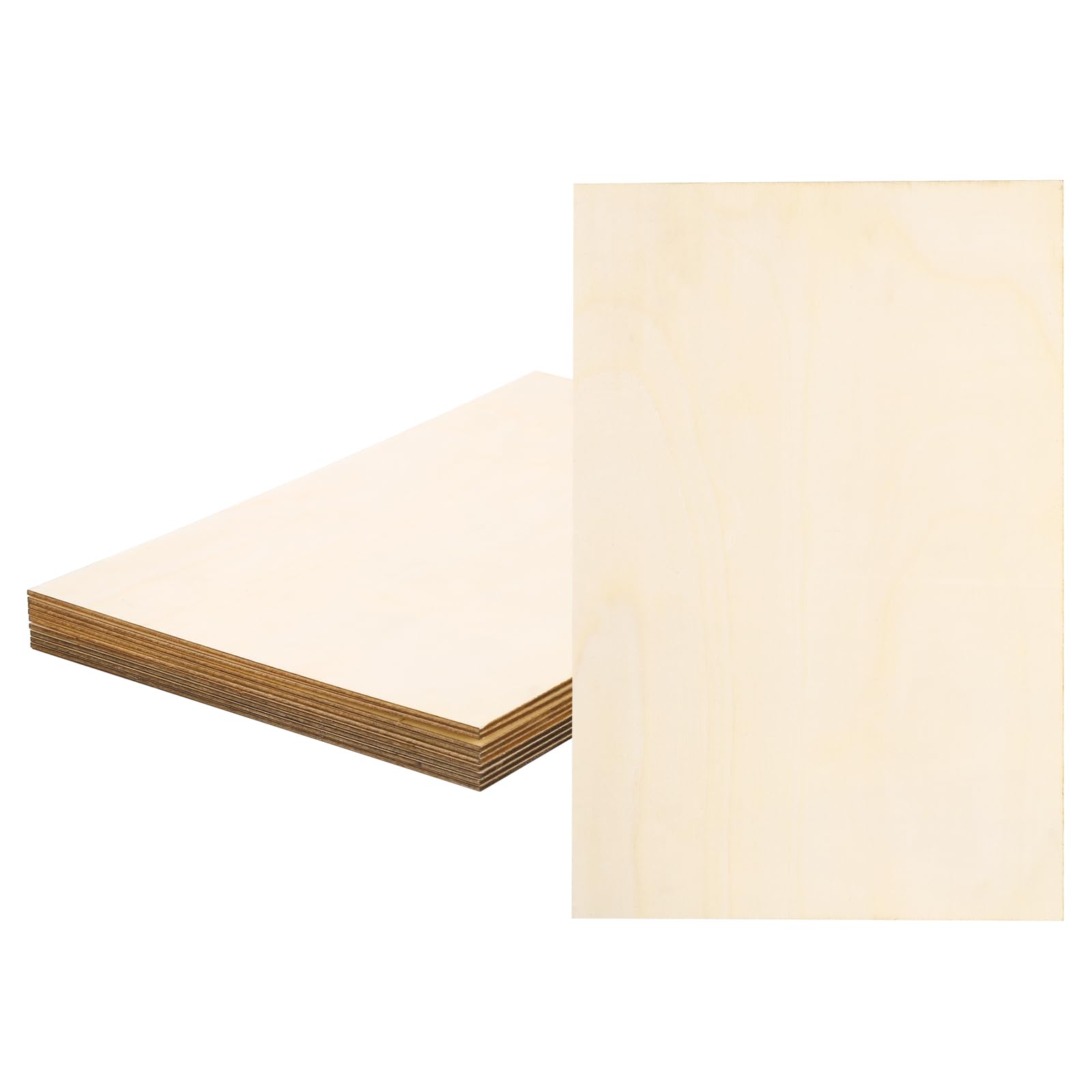 PATIKIL 290x220mm Wood Pieces, 9 Pack Unfinished Rectangle Wood Shapes Blank Wooden Cutouts for Craft Project Laser Engraving Burning Design