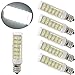Ulight E11 LED Light Bulb 5W to 6W, 60W 120v/130v Halogen Bulbs Equivalent Mini Candelabra jd E11 Base T3/T4 LED Bulb dimmable for Ceiling Fan, Indoor Lighting-5packs (Daylight White 6000K)