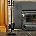 UniFlame Black 5-Piece Fireplace Tools Set with Ball Handles (T51030BK)