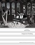 Black & White Sheet Music Composition Notebook with Blank Staves / Staff Manuscript Paper for the Ar by